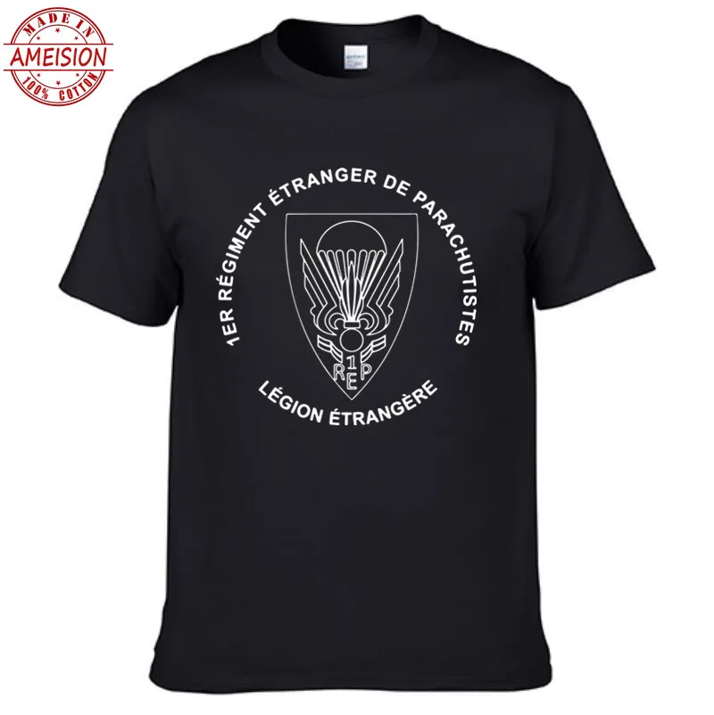 

2019 New French Foreign Legion Special Forces War Army T-shirt Homme Camisetas Men Cotton Short Sleeve T Shirt Tees Tops