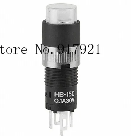 

[ZOB] HB16SKW01-5D-JB imported from Japan nkk day open HB15CKW01-5F miniature illuminated pushbutton switch --10pcs/lot