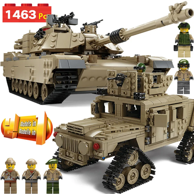 

Creative Blocks Technic Compatible LegoINGLY Military Series US Army M2A1 Tank Weapon DIY Bricks Children Birthday Present Toys