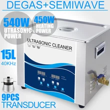 Digital Ultrasound Cleaner 15L 540W 360W Degas Heater Timer Ultrasonic Stainless Bath PCB Electronics Glassware Lens Lab Digital Ultrasound Cleaner 15L 540W 360W Degas Heater Timer Ultrasonic Stainless Bath PCB Electronics Glassware Lens Lab