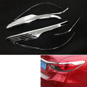 

4Pcs/set Car ABS Rear Tail Light Lamp Cover Trim Sticker Decal Fit For Mazda 6 Atenza 2014 2015 Car Styling Accessories Decorate