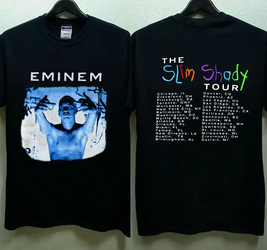 New Eminem Shady XV Album Jason Cover Rap Hip Hop Men/'s Black T-Shirt Size S-3XL