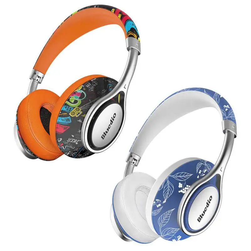

Graffiti style Bluetooth Headphones Over Ear with Carring Case 3D Stereo Lightweight Stylish Wireless Headset with Microphone
