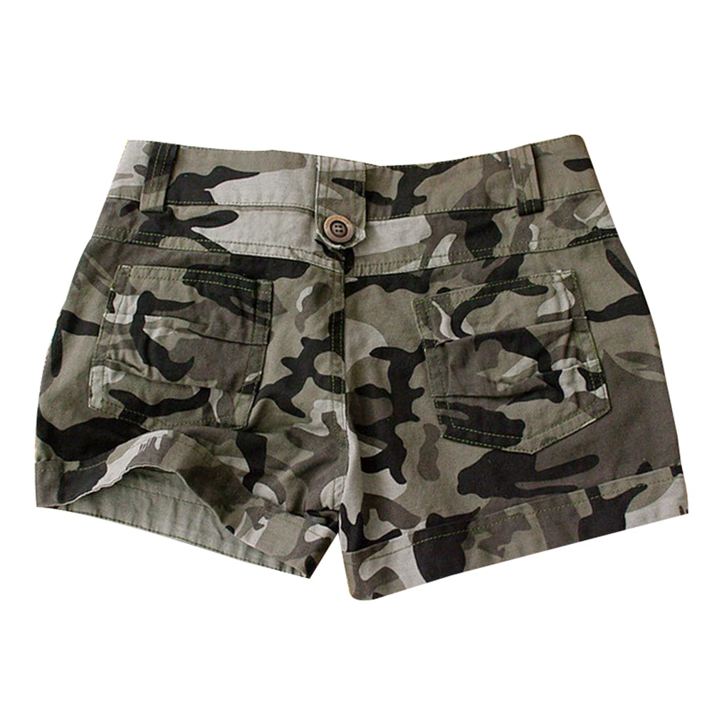BabYoung летние Стиль Женские шорты военный камуфляж печати пикантные короткие Feminino