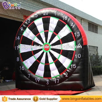

Free delivery 4 meters high giant inflatable soccer dart board for amusement customized football dart game for kids outdoor toys