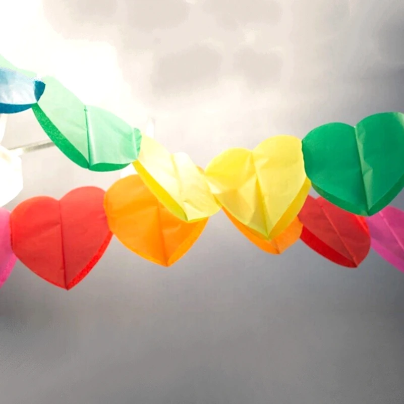 3m Rainbow Heart-Shaperd Party Garland Love Tissue Paper Garland Flower Garland Wedding Party Showers Event Decoration 3m Rainbow Heart-Shaperd Party Garland Love Tissue Paper Garland Flower Garland Wedding Party Showers Event Decoration