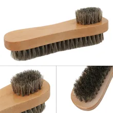 Деревянная ручка двухсторонняя обувь щетка для полировки свиной щетины полировальные щетки щетка для обуви инструменты для уборки дома KO601785