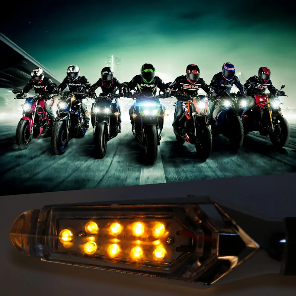 Motorcycle Steering Lamp 9 LED Strip/1LED Blade Modified General Signal