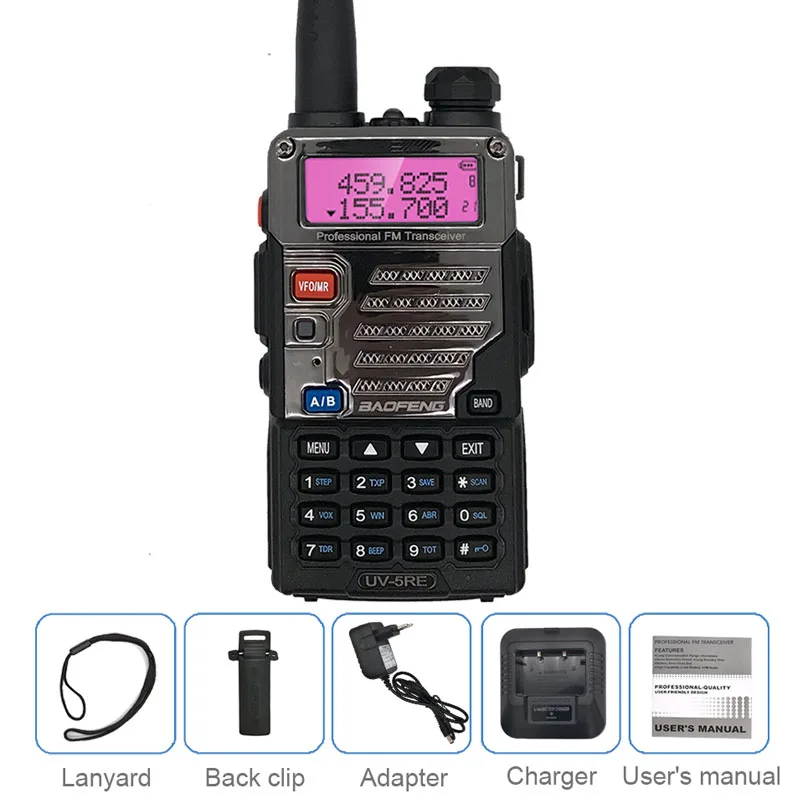 Baofeng UV-5RE 5 Вт портативная рация VHF UHF Любительское радио, Си-Би радиосвязь, коротковолновым приемником сканер радиостанция переговорные PMR446 обновленная UV5R - Цвет: 1PCS