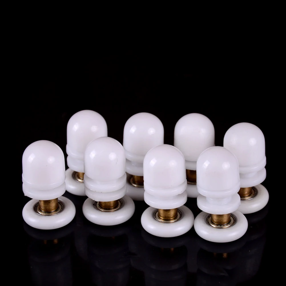 

8pcs Home Bottom Top Shower Door Rollers/Runners/Wheels Replacement Single Wheel for Shower Enclosures Cabins Door Rollers