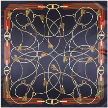 90 см* 90 см,, роскошный брендовый женский шелковый шарф на веревочной цепочке, 7 цветов, большой размер, женские весенне-летние шали, женский комбинезон