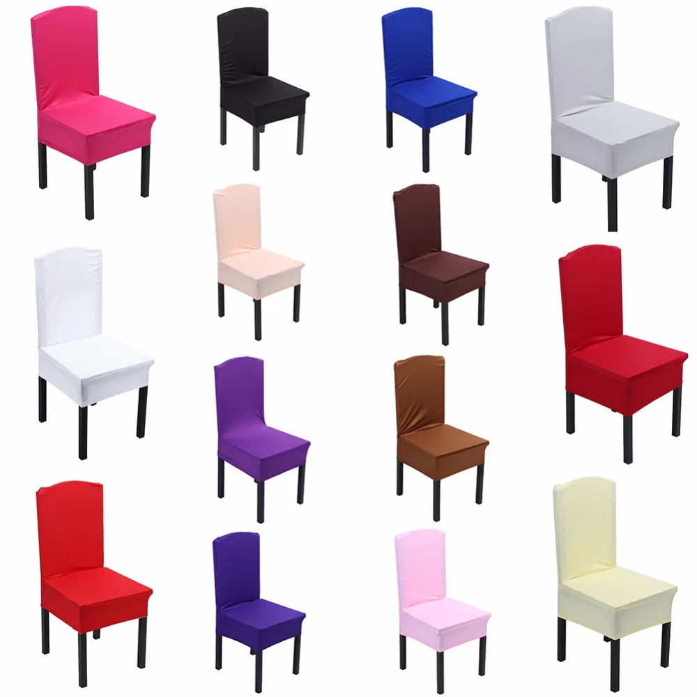 Colors Dining Chair Covers Spandex Strech Elastic Chair Covers For
