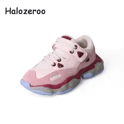 Весенняя новая детская повседневная обувь Детские кроссовки из натуральной кожи для маленьких девочек модные спортивные кроссовки для
