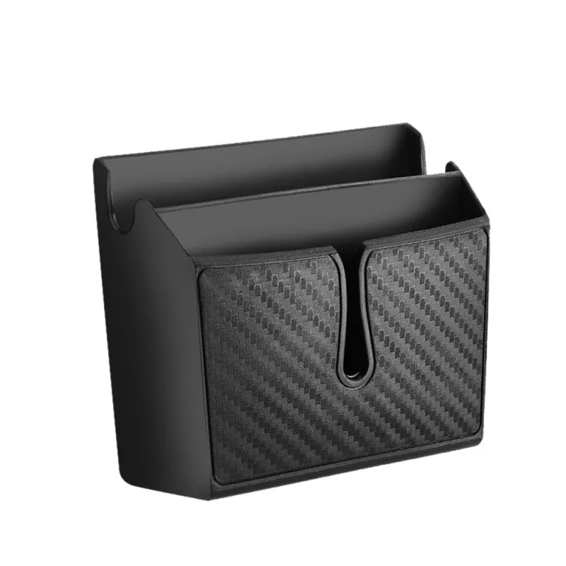 Multi use Carbon Fiber Car Storage Box Car Organizer Storage Boxes Bag Container Cell Phone