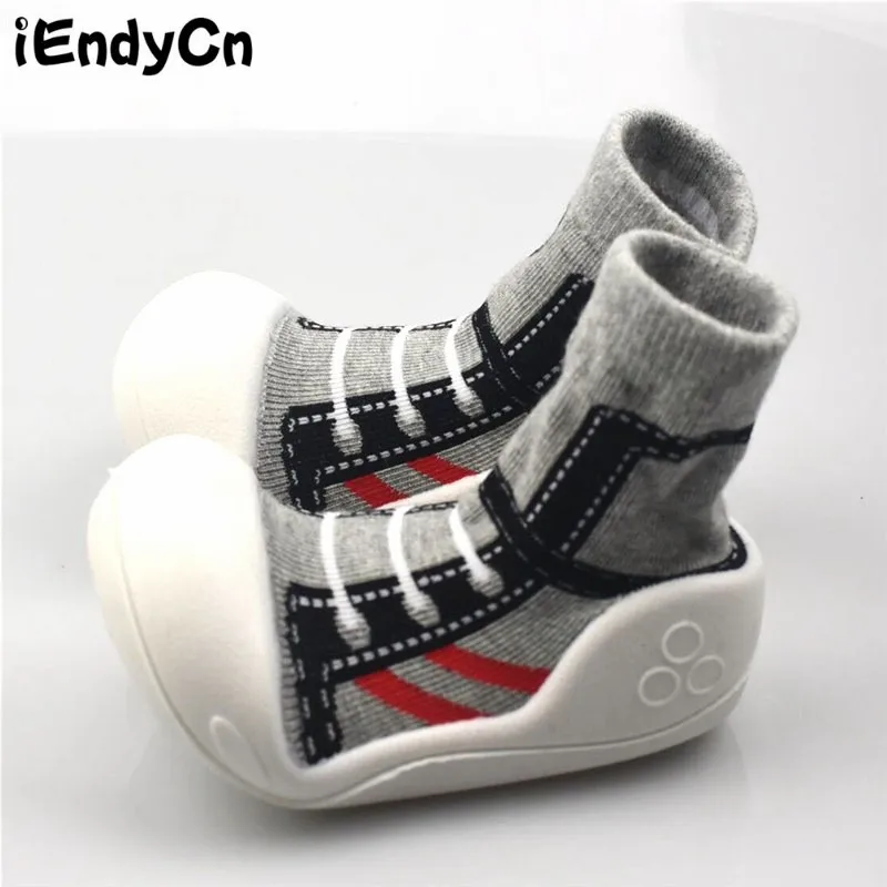 

iEndyCn Baby Socks with Rubber Soles Floor Sock Anti Slip with Children Kids 1 Pair 0-2 Years Old HJS7053R