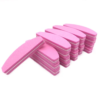 

120pcs/lot Nail Files Double Side Pink Sponge Mini Buffer Sanding 100/180 Disposable Manicure Tools For Lime a Ongle Acryl Vijl