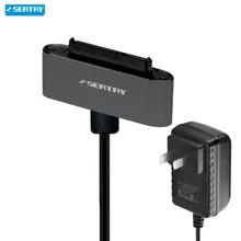 SATA III to USB3.0 6Gbps UASP 3.5″/2.5″ HDD/SSD hard disk external converter adapter for laptop/Mac/Desktop with power supply