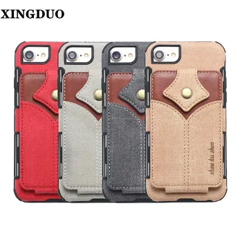 

XINGDUO for iphone PU Wallet case X XS XR With Card Pocket for iphone XS MAX 6 6S 7 8 Plus Maple Leaf buttons Anti fall cover