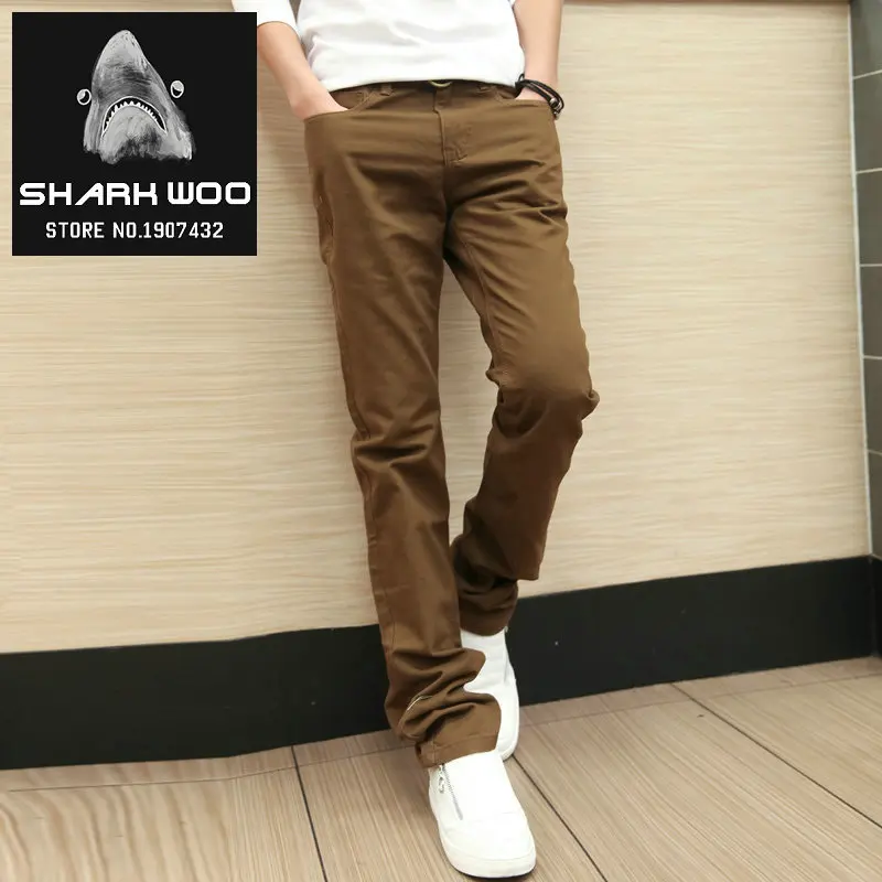 2015 Spring Men Pants Plus Size 44 Pants Men Cotton Slim Fit Trousers