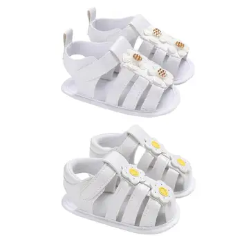 

Newborn Baby Girls Sandals Summer Casual Fashion PU Soft Sticker Shoes Kid Baby Girl Flower Sandals Shoes Soft shoes