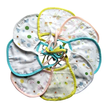 

Y301 Free shipping baby products 6 layer of cotton saliva towel 18*13 cm high density pure cotton gauze bib pocket Mixed 10pcs