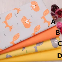 160 см* 50 см лисы Сделай Сам хлопчатобумажная ткань для пошива одежда для малышей белье для новорожденных детей ткань для постельного белья подушка ткань для шитья пэчворк ткани