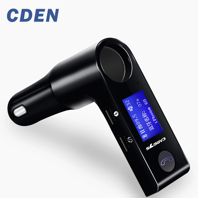 Wireless Bluetooth Car MP3 Player FM Transmitter with Dual USB cigarette Lighter Port Car Kit Support AUX by CDEN