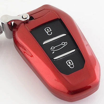 ShinMan ABS пульт для ключа автомобиля ключница чехол для ключа чехол для peugeot 408 2008 3008 4008 301 508 308 s 407 - Название цвета: Red No keychain