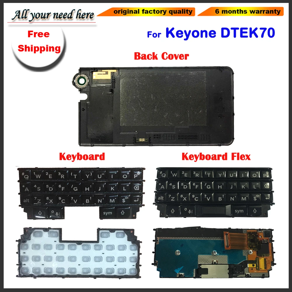  keyboard For BlackBerry keyone Dtek70 Keypad housing Back Battery Cover Door back Case cover for ke