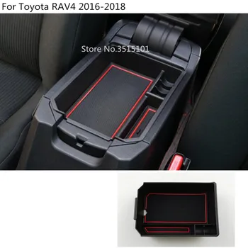 

Car Styling Body Inner Storage Trim Container Center Console Cup Holder Gear Box Frame Armrest For Toyota RAV4 2016 2017 2018
