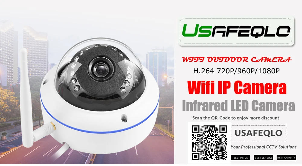 USAFEQLO H.265+ 5MP 2592*1944 WiFi Wireless Wired 2.4G Built-in SD Card Slot Night Vision Outdoor Bullet IP Camera iCSee APP