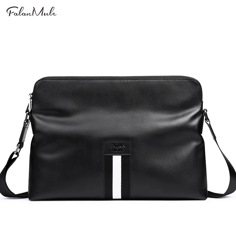 

FALAN MULE 2018 New Genuine Leather Messenger Bag Men Travel Business Crossbody Shoulder Bag For Man Sacoche Homme Bolsa Men Bag