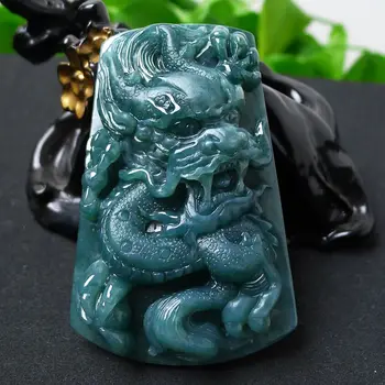 

TJP Jewelry natural A goods Dragon prosperous Necklace pendant features carved Pendant