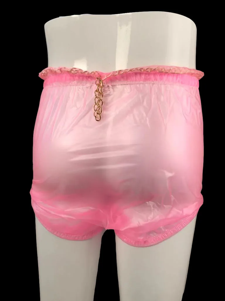 

2 pcs*Haian ABDL Pull-On Locking Plastic Pants Color Glass Clear # P016-5