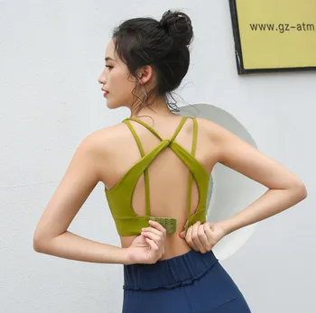 

Sexy Criss Cross Sport Bra Top Fitness Women Active Wear Gym Crop Top Gym Running Elastic Yoga Bra Workout Bras
