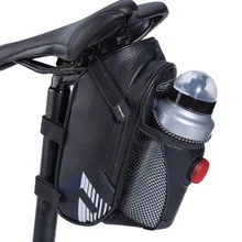 2 Tipos de Ciclismo Bicicleta Tija de Sillín Trasero Bolsa Impermeable Bolsa Con Bolsillo Botella De Agua de la Bici de Montaña Bolsa de Accesorios