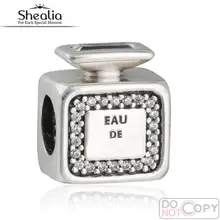 925-Sterling-Silver firma Scent encantos 2016 día de la madre regalos Clear CZ Perfume para para la pulsera Diy Jewelry Making BD363