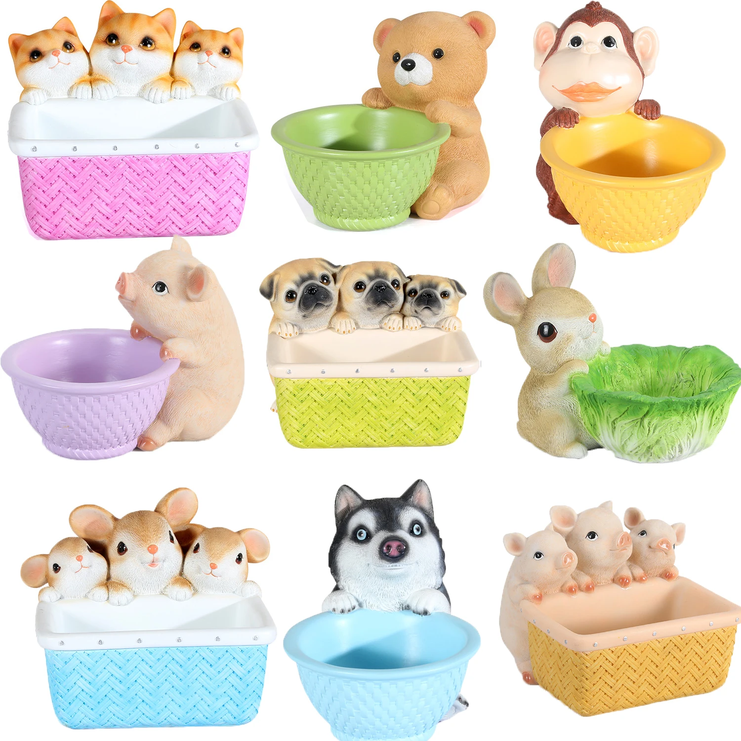 

Dog Cat Storage Box For Remote Controller Holder Jewelry Stationary Container Home Storage Key Pen Organizer Box