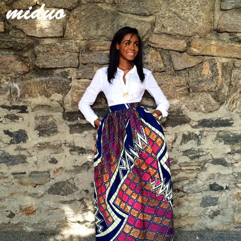 

Maxi Pleated Plaid Print Skirt For Women High Waist Retro Boho Long Skirt Gypsy Folk Tribal Style Beachwear Ladies Plus Size