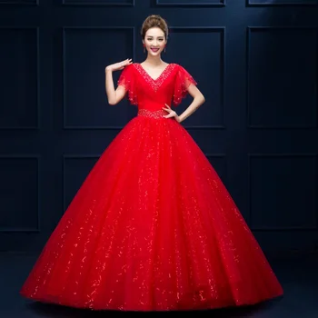 

Latest Wedding Dresses Glamorous Beading Formal Dress Wedding Gowns Elegant Ball Gown Vestidos De Novia White/Ivory Bridal Gown