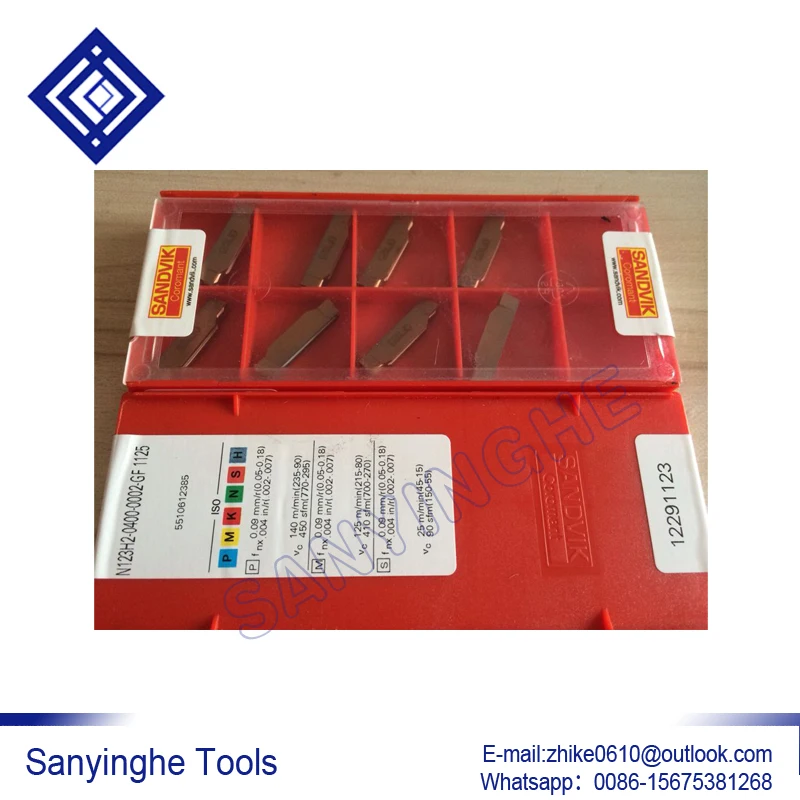 

high quality sanyinghe 50pcs /lots N123H2-0400-0002-GF 1125 cnc carbide parting & grooving inserts