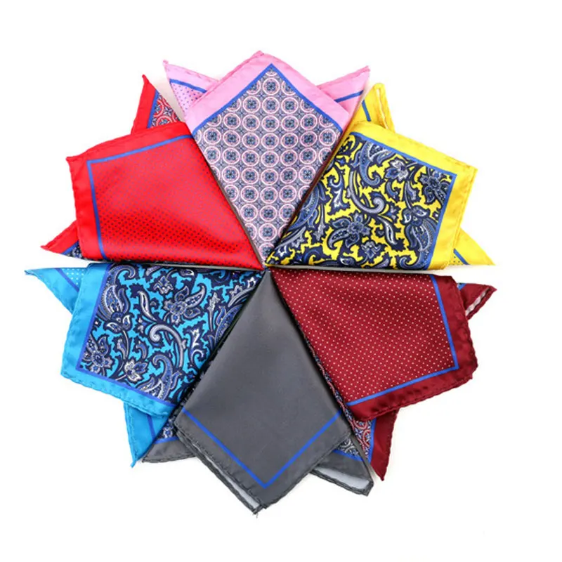 47 Pieces Men Pocket Square Handkerchief Soft Colored Hankies for Party Wedding
