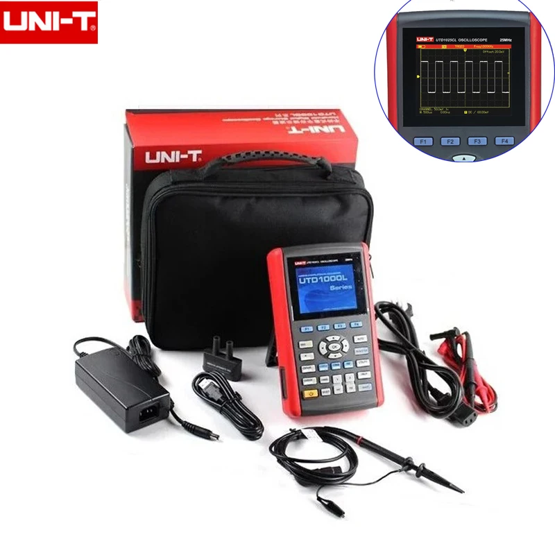 Портативный цифровой Ручной осциллограф UTD1025CL/25 МГц UTD1050CL/50 ЖК дисплей 3 5 дюйма