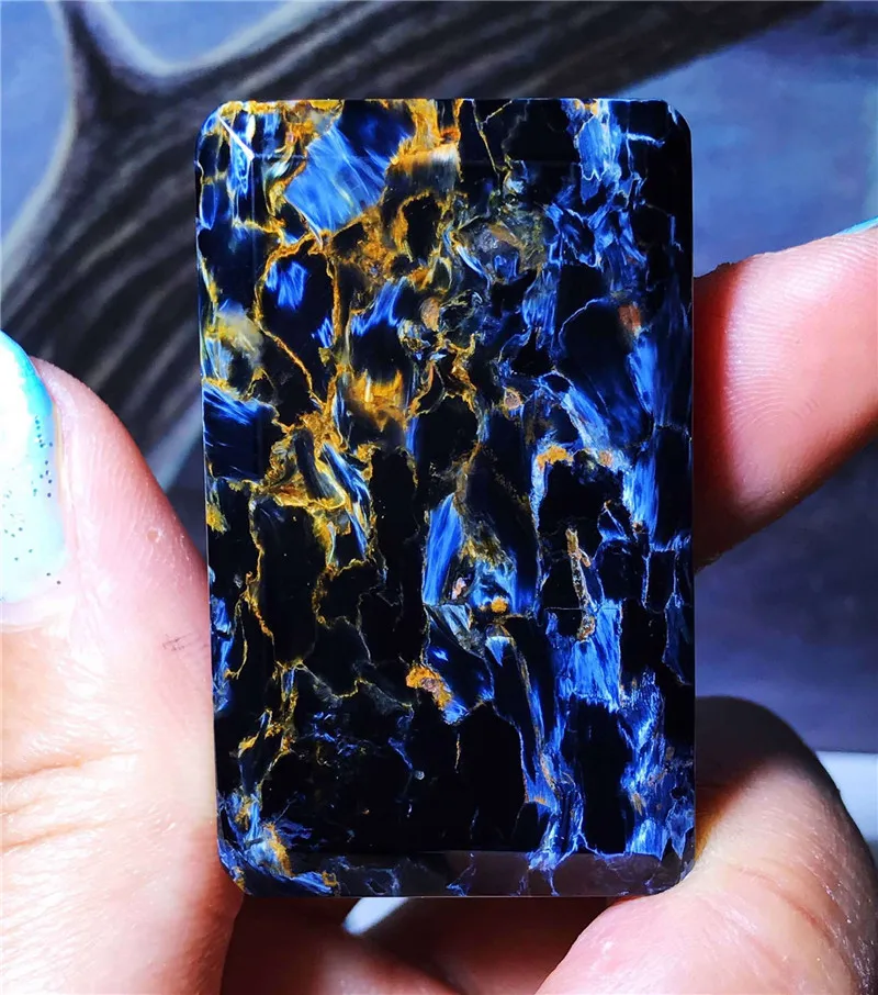 

Genuine Natural Blue Pietersite Pendant For Woman Man Gift Fashion Jewelry 47x28x9mm Size Beads From Namibia Pendants AAAAA