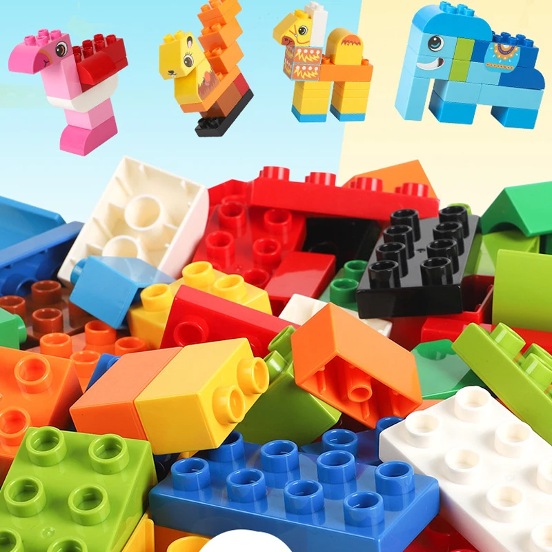 

135Pcs Large particles Numbers Building Blocks Bricks DIY Kid Gifts Educational City Toy Compatible LegoING Duplo Christmas Gift