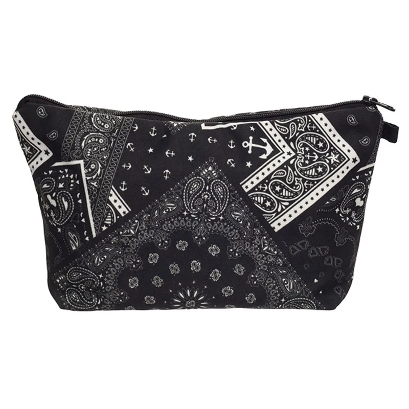 

3D Printed Geometric Cosmetic Bags Pocket Personality Pattern Funny Travel Necessities For Women Makeup Pouch Wash Bag