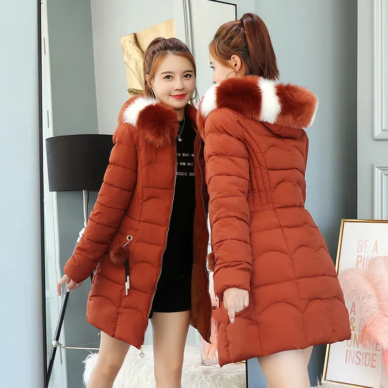 menthe Manteaux rose Haute Femmes corail D'hiver Veste Femme Noir Épais New Chaude 2018 Et Chaud De Rouge Hiver Manteau Qualité w6HxP