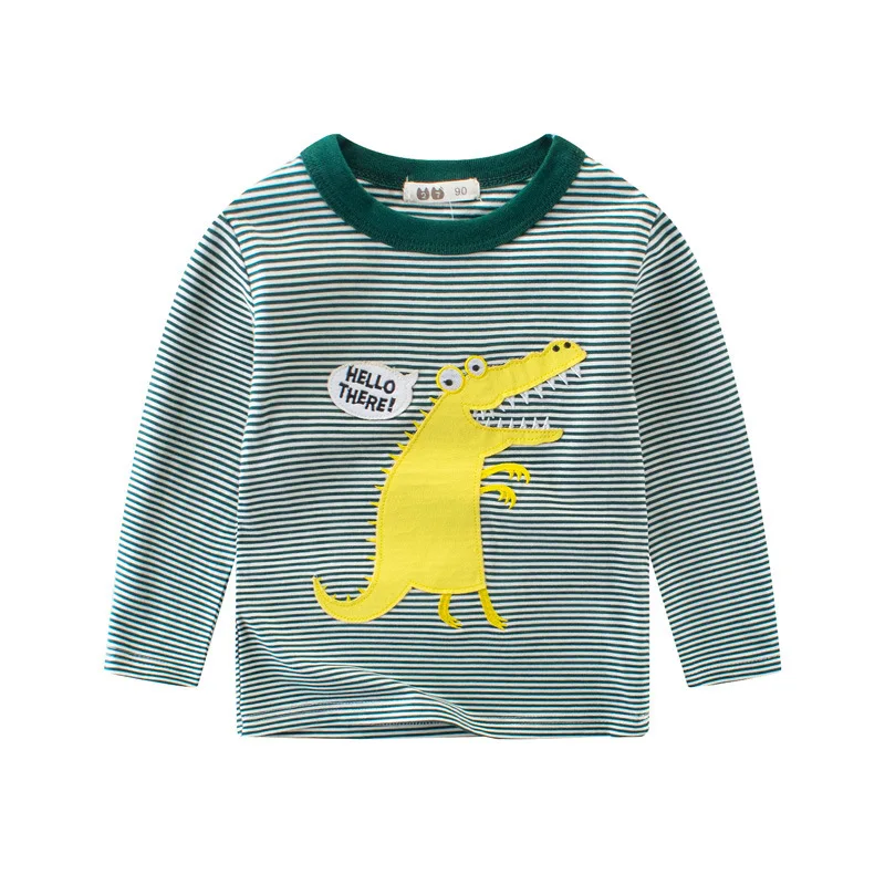 New Boys T-Shirts Cute Fun Cartoon Girls Tops Autumn Winter Kids Clothes Children Long Sleeve Tshirt Toddler Cotton T Shirts | Детская