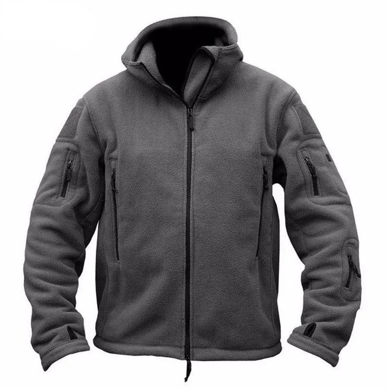 Zogaa размера плюс Мужское пальто Военные флисовые тактические куртки с длинным рукавом на молнии мужские пальто уличная теплая спортивная полярная куртка