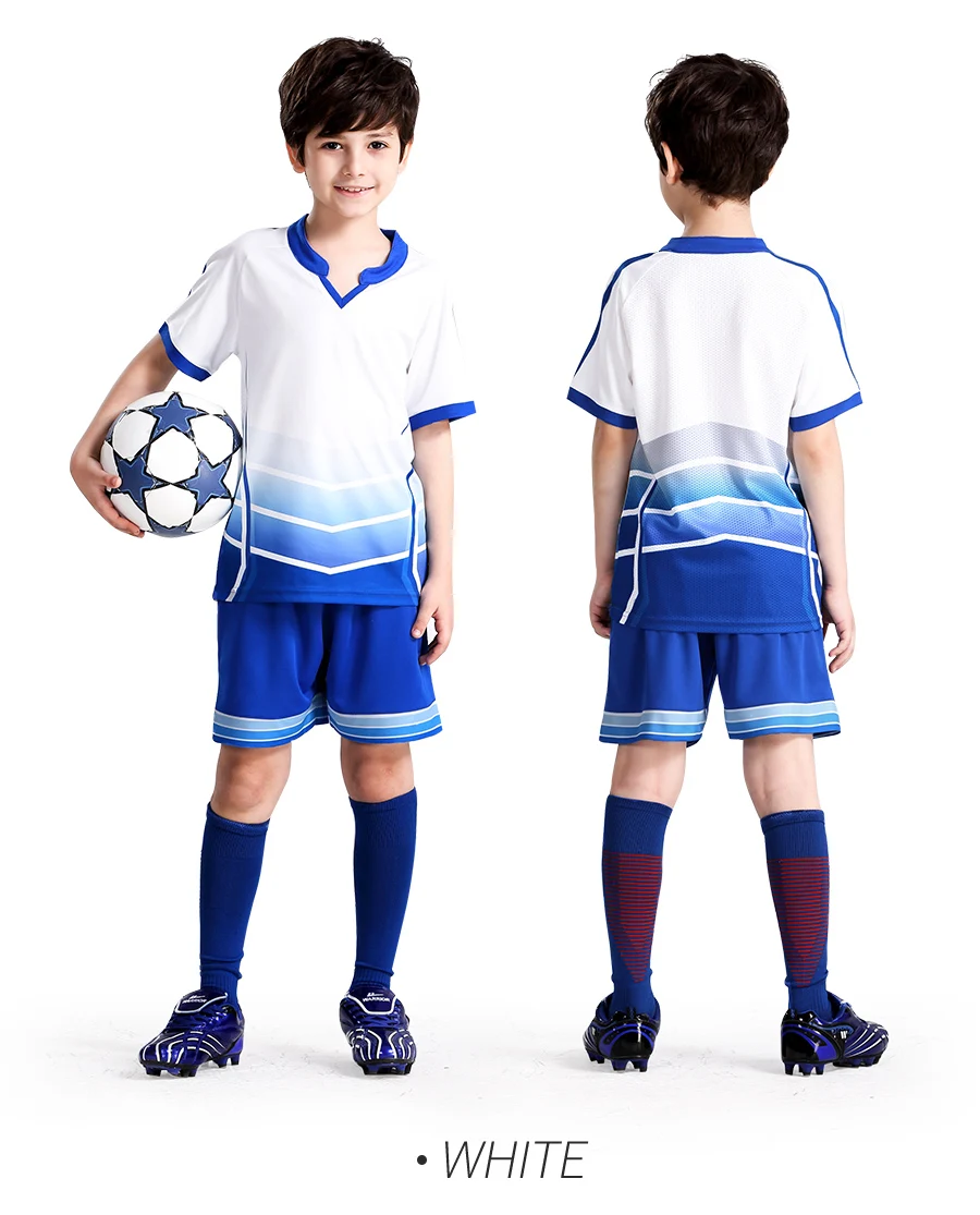 Детское футбольное Джерси, наборы, униформа на заказ, Survetement, футбольные майки, спортивный комплект, тренировочный костюм с короткими рукавами, дышащие рубашки и шорты